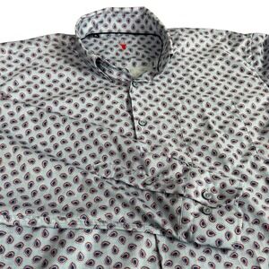Visconti Black Men's Shirt Size XL Button Up Long Sleeve Blue Red